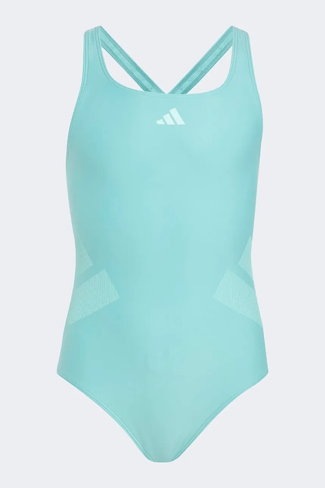 adidas Performance costum de baie dintr-o bucată pentru copii culoarea verde, KC6830