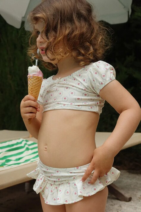 Роздільний дитячий купальник Konges Sløjd MALTI BIKINI GRS — SS26-BIG023, бежевий — фото 5