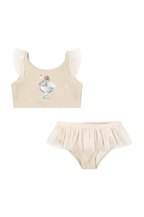 Konges Sløjd dwuczęściowy strój kąpielowy dziecięcy AMANDINE BIKINI kolor beżowy KS104631