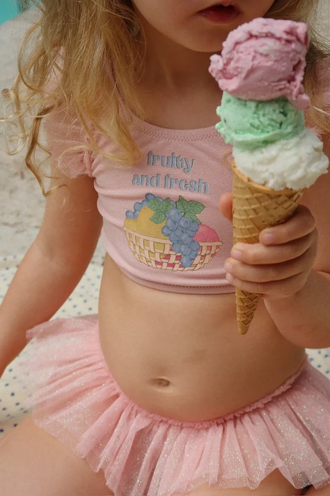 Роздільний дитячий купальник Konges Sløjd AMANDINE BIKINI — SS26-BIG02B, рожевий — фото 8