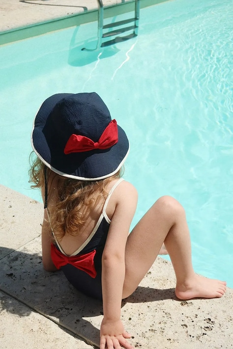 Konges Sløjd jednoczęściowy strój kąpielowy dziecięcy BOWIE SWIMSUIT GRS kolor granatowy KS104711