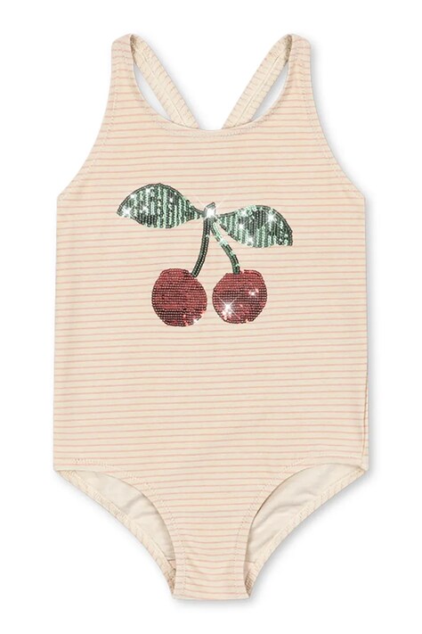 Konges Sløjd jednoczęściowy strój kąpielowy dziecięcy JADE SWIMSUIT kolor beżowy KS104860