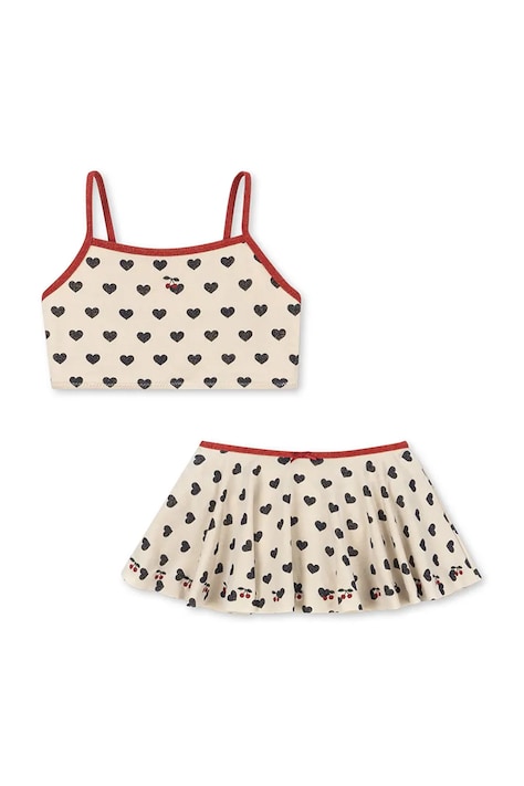 Konges Sløjd dwuczęściowy strój kąpielowy dziecięcy MANON GLITTER BIKINI kolor beżowy KS104981