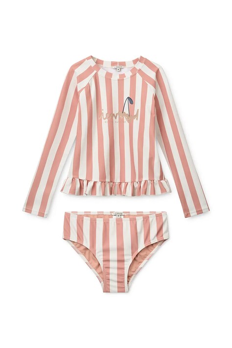 Liewood costume da bagno a due parti per bambini Dagny Stripe Swim Set rosa LW20663