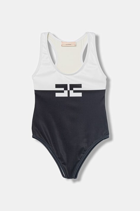 Elisabetta Franchi strój kąpielowy jednoczęściowy dziecięcy czarny EFSW026.C.JT004