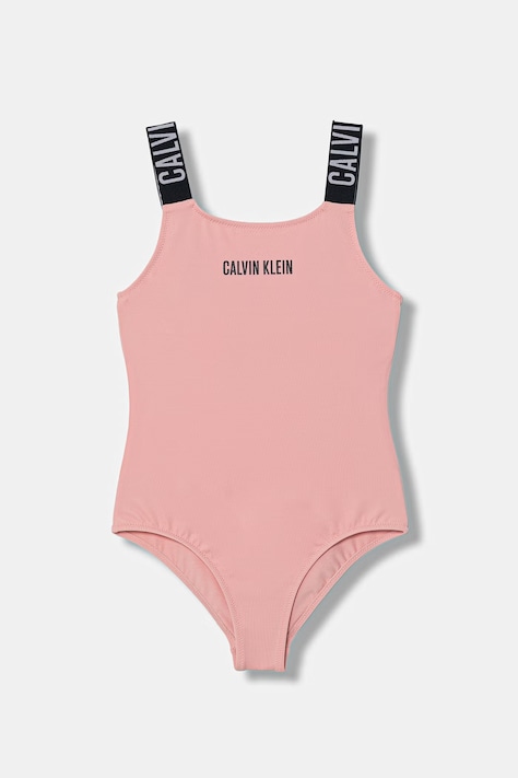 Calvin Klein Jeans strój kąpielowy jednoczęściowy dziecięcy różowy KY0KY00098