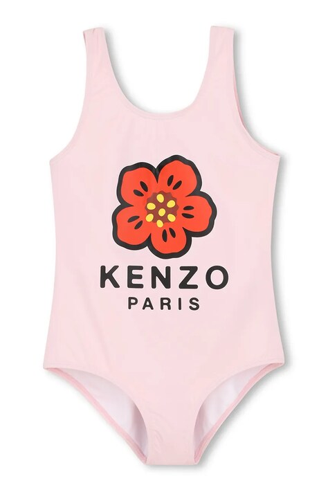 Dječji jednodijelni kupaći kostim Kenzo Kids boja: ružičasta, K61864