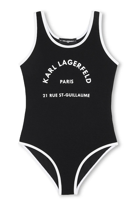 Karl Lagerfeld jednoczęściowy strój kąpielowy dziecięcy kolor czarny Z31113