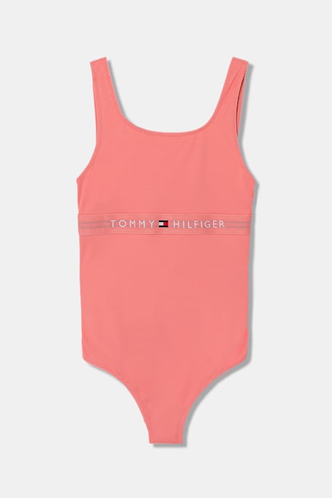 Tommy Hilfiger costum de baie dintr-o singură piesă pentru copii roz UG0UG00822