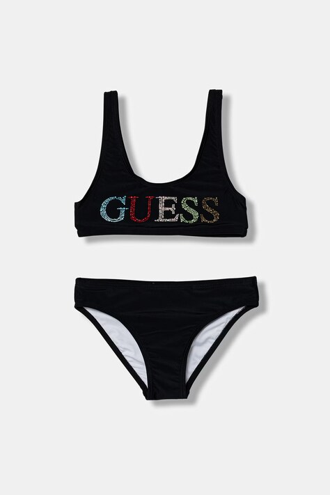 Guess strój kąpielowy dwuczęściowy dziecięcy czarny J6GZ28 KCA60