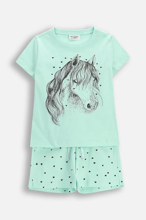 Dětské bavlněné pyžamo Coccodrillo zelená barva, PYJAMAS