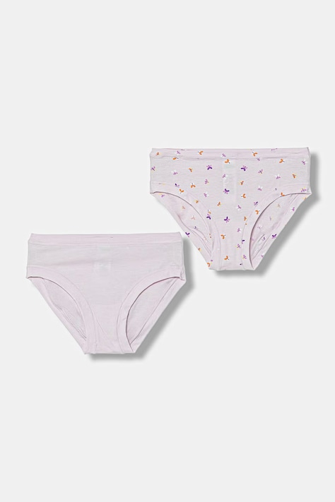 United Colors of Benetton nohavičky detské bavlnené s elastanom 2-pak ružová 3RDW0S032