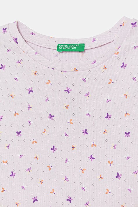 United Colors of Benetton роздільна піжама дитяча бавовняна — SS26-BIG07C, фіолетовий — фото 3