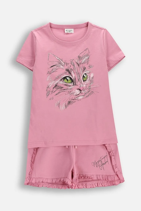 Coccodrillo piżama dziecięca bawełniana różowa PYJAMAS