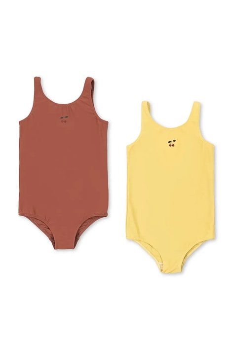 Konges Sløjd costum de baie dintr-o singură piesă pentru copii 2 PACK MARVA SWIMSUIT galben KS105223