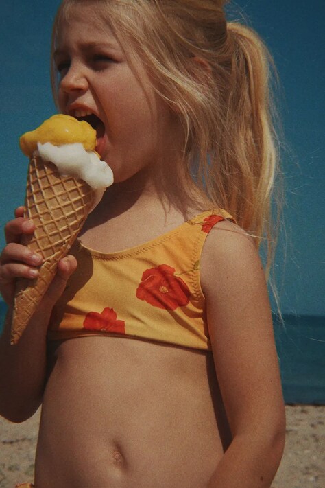 Konges Sløjd strój kąpielowy dwuczęściowy dziecięcy ABRIA BIKINI GRS żółty KS105240