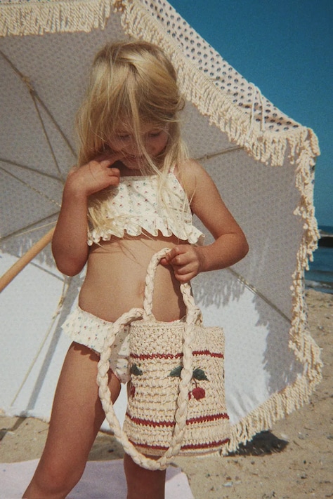 Konges Sløjd dvojdielne plavky detské GINA BIKINI GRS béžové KS105399