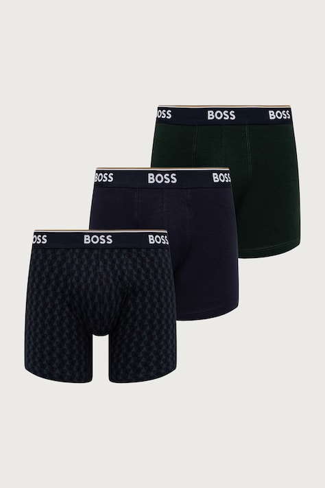 BOSS Bokserki męskie z bawełną BoxerBr 3P Power Des 3-pack multicolor 50554438