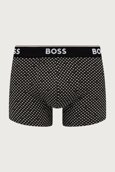 BOSS Bokserki męskie bawełniane z elastanem Trunk 3P Power Desig 3-pack beżowe 50554443