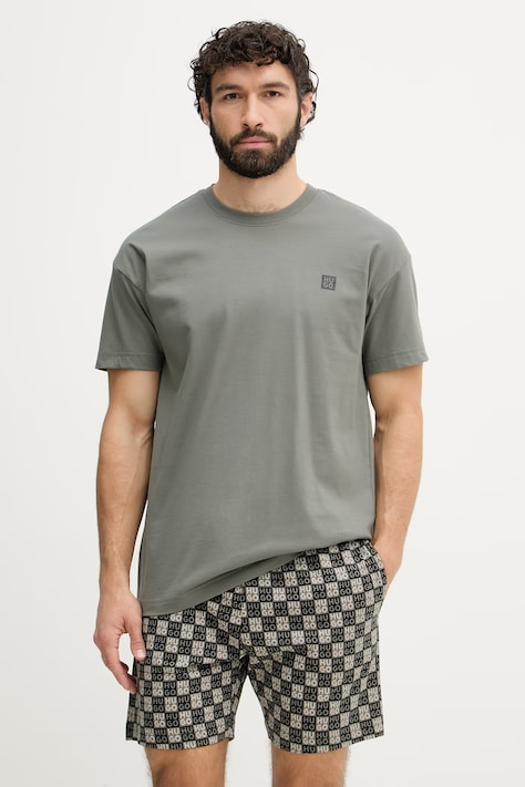 HUGO dvojdielne pyžamo pánske AARON_SHORT SET zelené 50556777