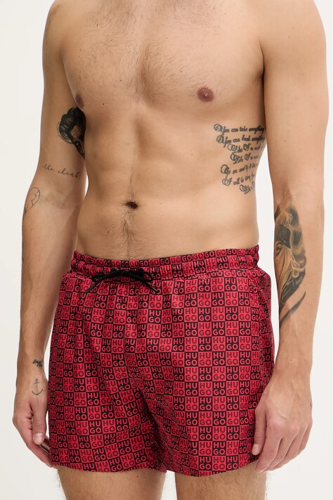 HUGO pantaloni scurti de baie culoarea rosu, 50556792