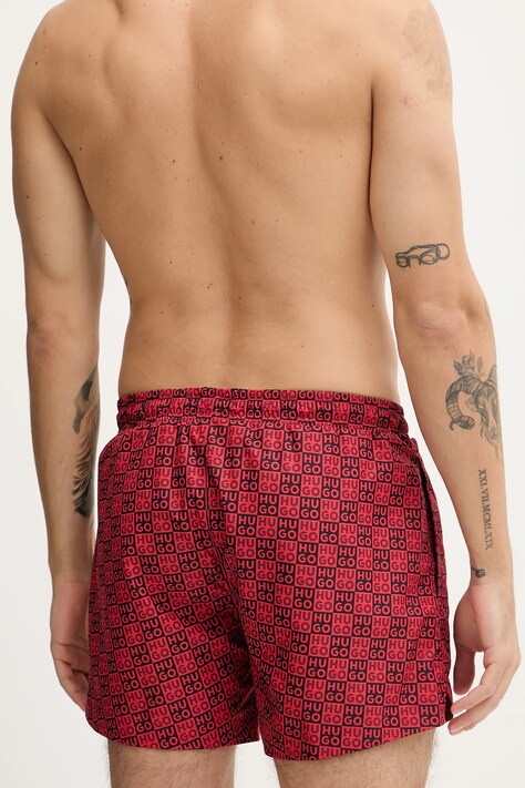 HUGO szorty kąpielowe kolor czerwony 50556792