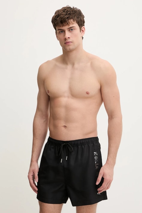 Μαγιό Karl Lagerfeld IKON χρώμα: μαύρο, B1M46001