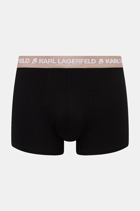 Karl Lagerfeld облягаючі боксери чоловічі бавовняні з еластаном LOGO TRUNK 5-пак — SS26-BIM016, чорний — фото 4