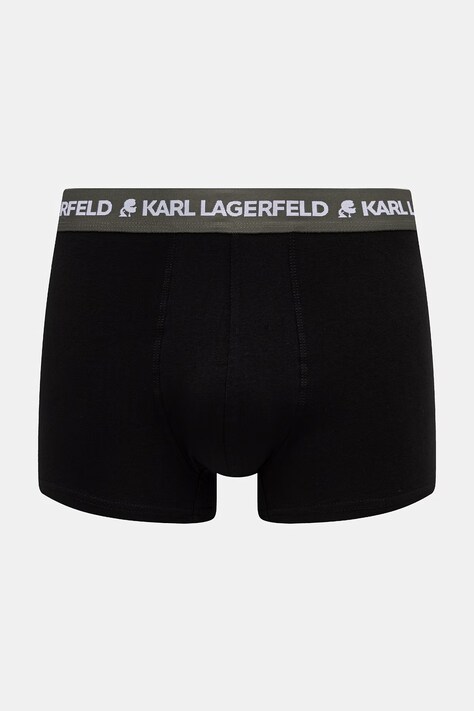 Karl Lagerfeld облягаючі боксери чоловічі бавовняні з еластаном LOGO TRUNK 5-пак — SS26-BIM016, чорний — фото 5