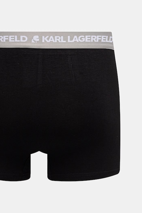 Karl Lagerfeld облягаючі боксери чоловічі бавовняні з еластаном LOGO TRUNK 5-пак — SS26-BIM016, чорний — фото 6