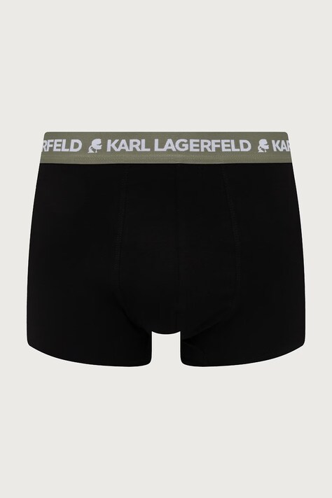 Karl Lagerfeld Bokserki dopasowane męskie bawełniane z elastanem LOGO TRUNK 5-pack czarne B1M47030