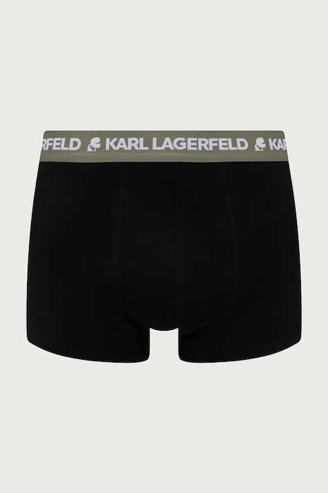 Karl Lagerfeld Bokserki dopasowane męskie bawełniane z elastanem LOGO TRUNK 5-pack czarne B1M47030