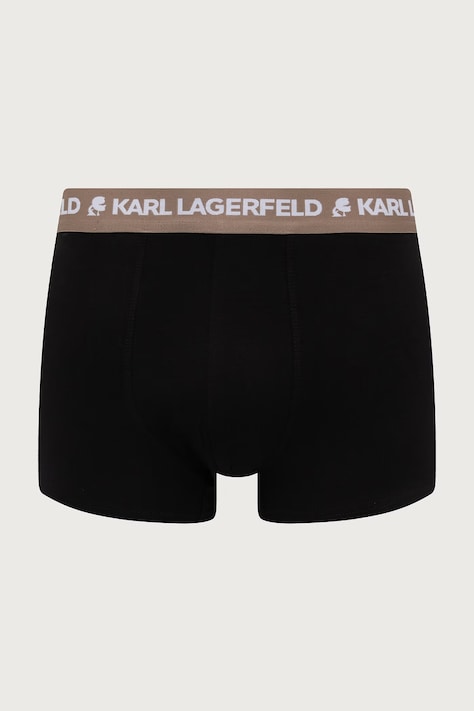 Karl Lagerfeld Oprijete boksarice moške bombažne z elastanom LOGO TRUNK paket 5 kosov črne B1M47030