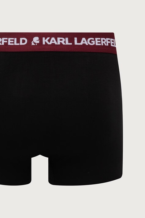 Karl Lagerfeld Bokserki dopasowane męskie bawełniane z elastanem LOGO TRUNK 5-pack czarne B1M47030