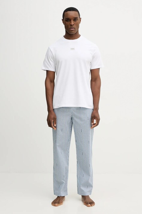 Pižama Karl Lagerfeld moški, bela barva, B1M45002