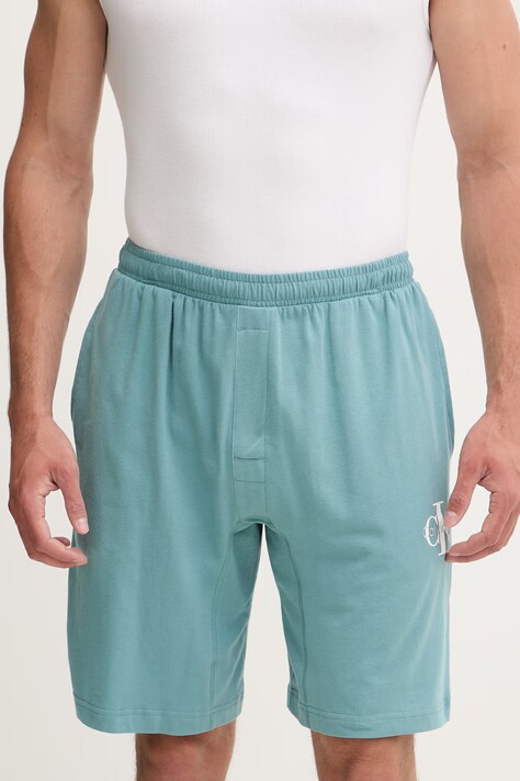Calvin Klein Underwear pyžamové šortky pánské tyrkysové LV00NM2973