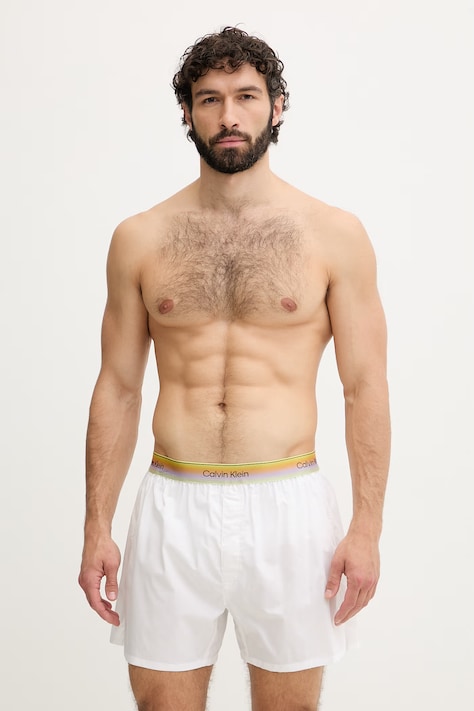 Calvin Klein Underwear voľné boxerky pánske bavlnené biele LV00NM3002
