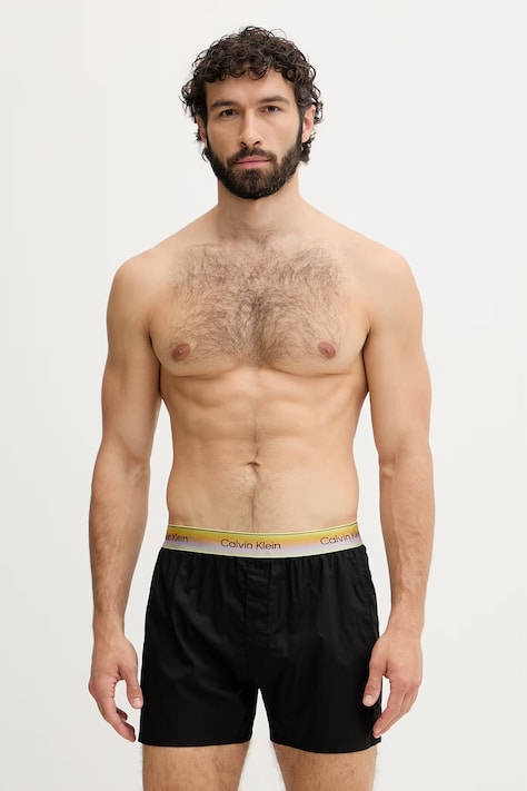 Calvin Klein Underwear boxer larghi da uomo in cotone neri LV00NM3002