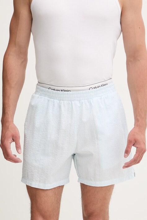 Calvin Klein Underwear pyžamové šortky pánské bavlněné modré LV00NM3018