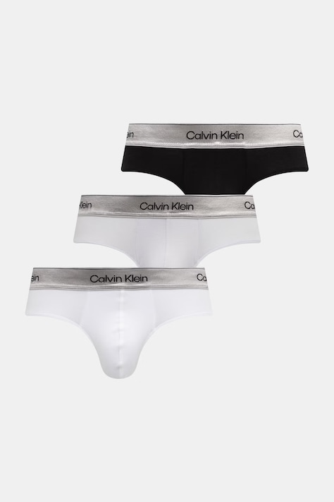 Calvin Klein Underwear slip gaće za muškarce s pamukom 3-pack sive LV00NB4574