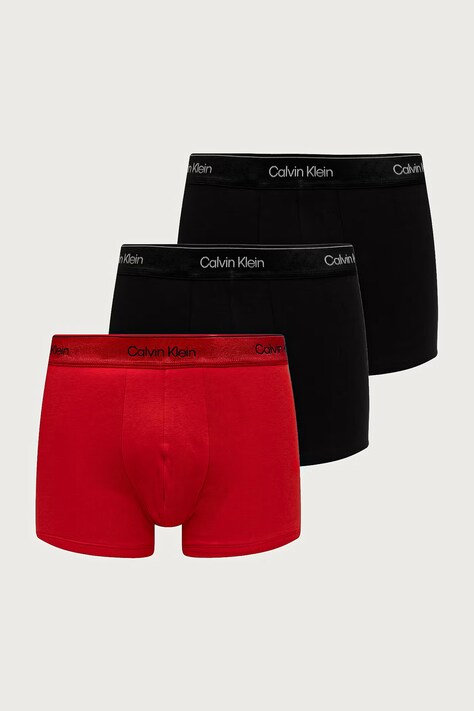 Calvin Klein Underwear Bokserice za muškarce od pamuka s elastanom 3-pack crvene LV00NB4575