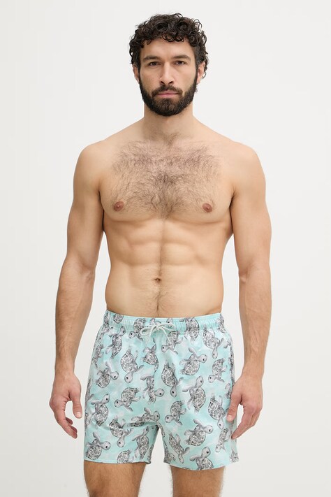 Emporio Armani Underwear szorty kąpielowe męskie turkusowe EM000583 AF20447