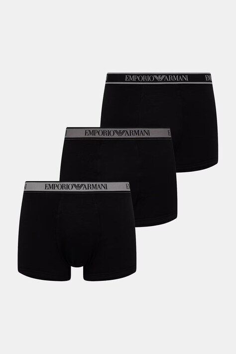 Emporio Armani Underwear bokserki dopasowane męskie 3-pack czarne EM000259 AF20669