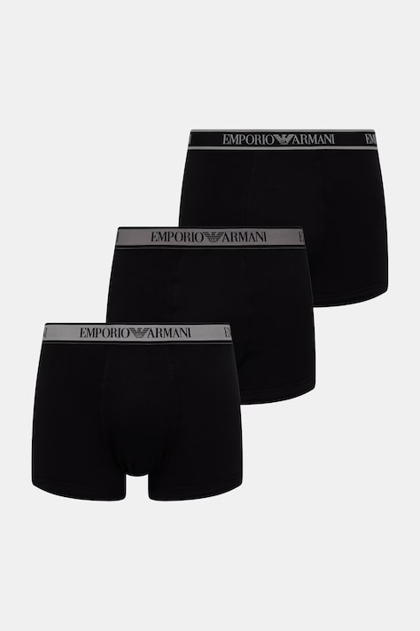 Emporio Armani Underwear bokserki dopasowane męskie 3-pack czarne EM000259 AF20669