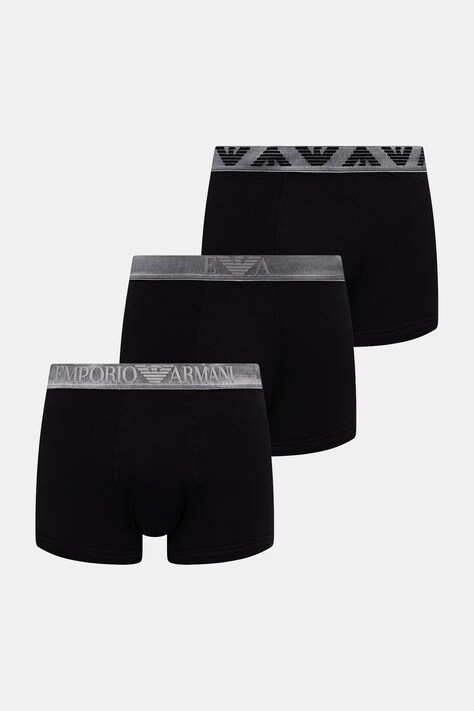 Emporio Armani Underwear боксерки мъжки с памук 3 броя черни EM000259 AF18886