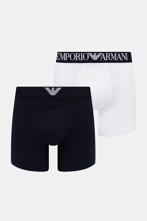 Emporio Armani Underwear bokserki męskie bawełniane z elastanem 2-pack EM000252 AF18881