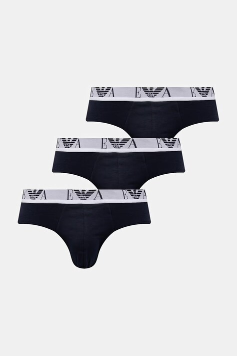 Emporio Armani Underwear slipy 3-pack kolor granatowy EM000258 AF14131