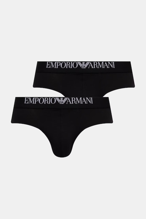 Emporio Armani Underwear slipy pánské s viskózou 2-pack černé EM000251 AF14134
