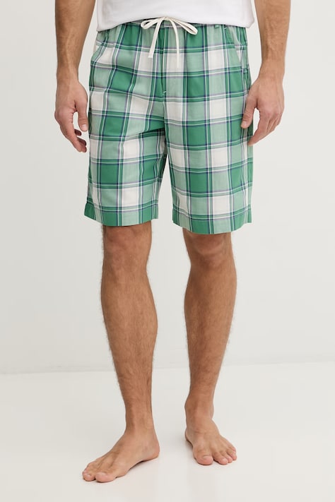 United Colors of Benetton pyžamové šortky pánské bavlněné zelené 4ZPZ49007