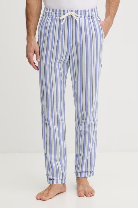 United Colors of Benetton spodnie piżamowe męskie bawełniane granatowe 4ZPZ4F00F